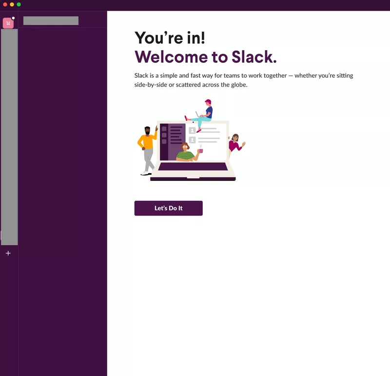 Slack's use of in-app messaging