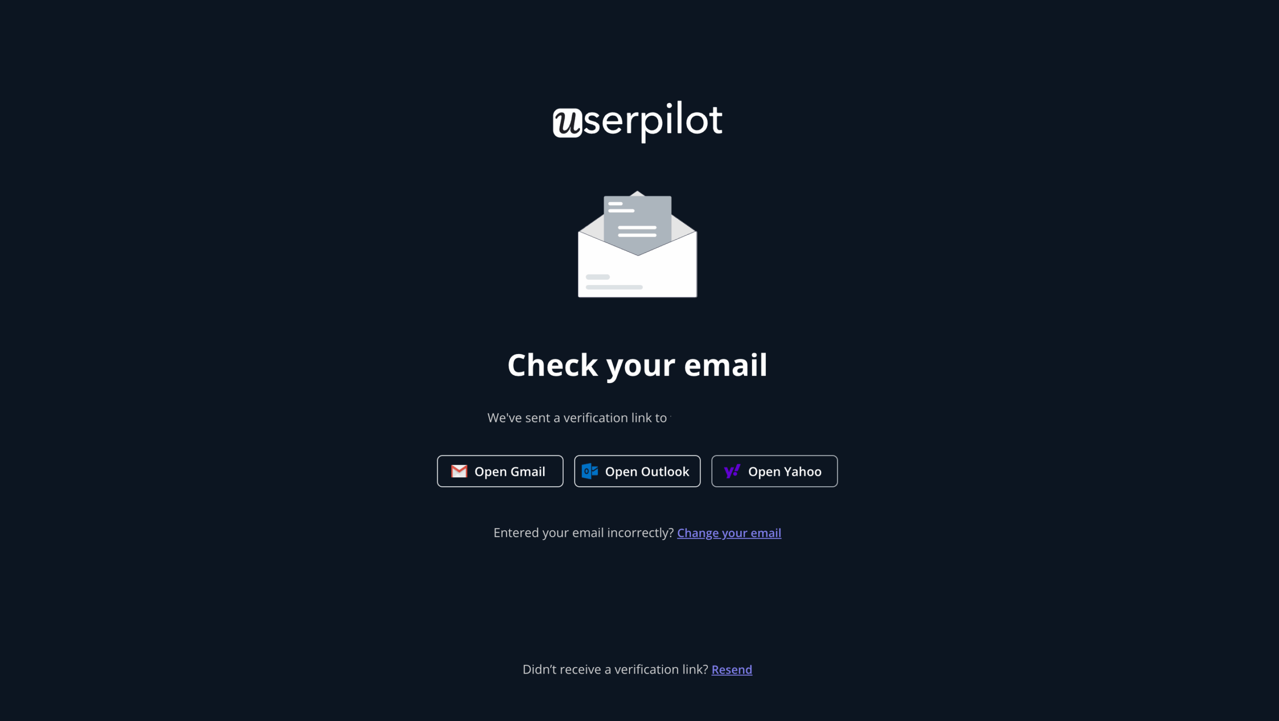 Email verification in Userpilot's onboarding flow 