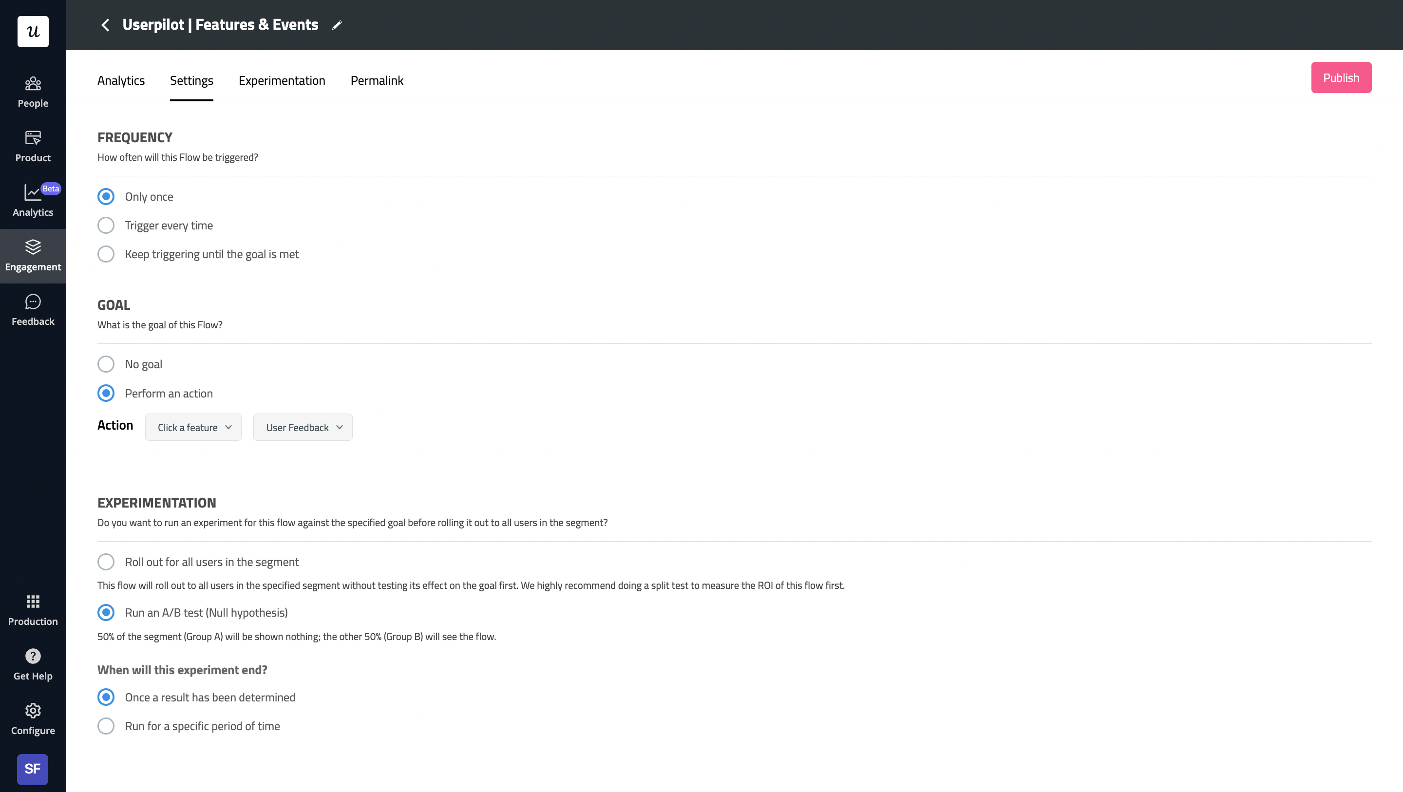 A/B Test – Userpilot.