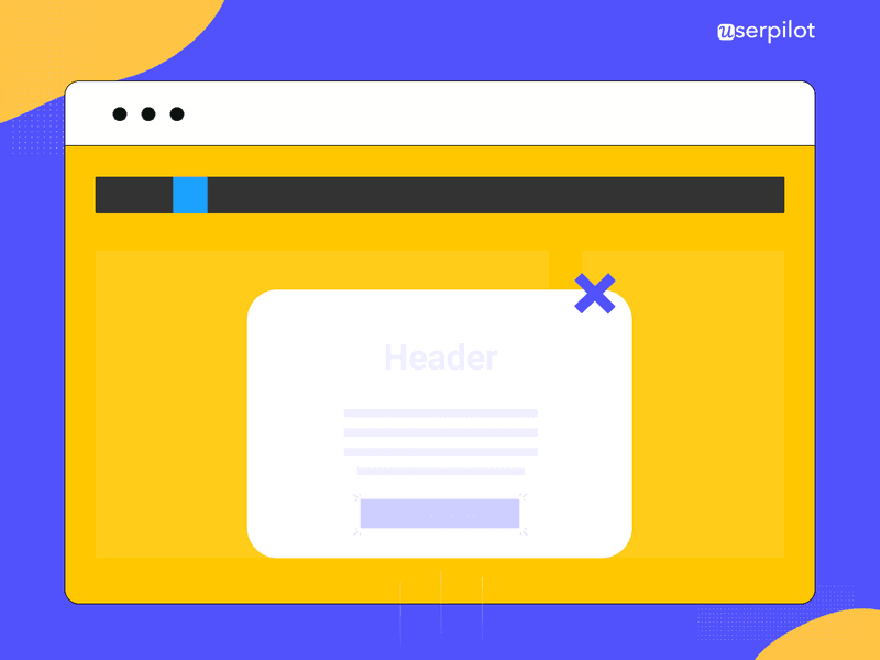 X button in a modal.