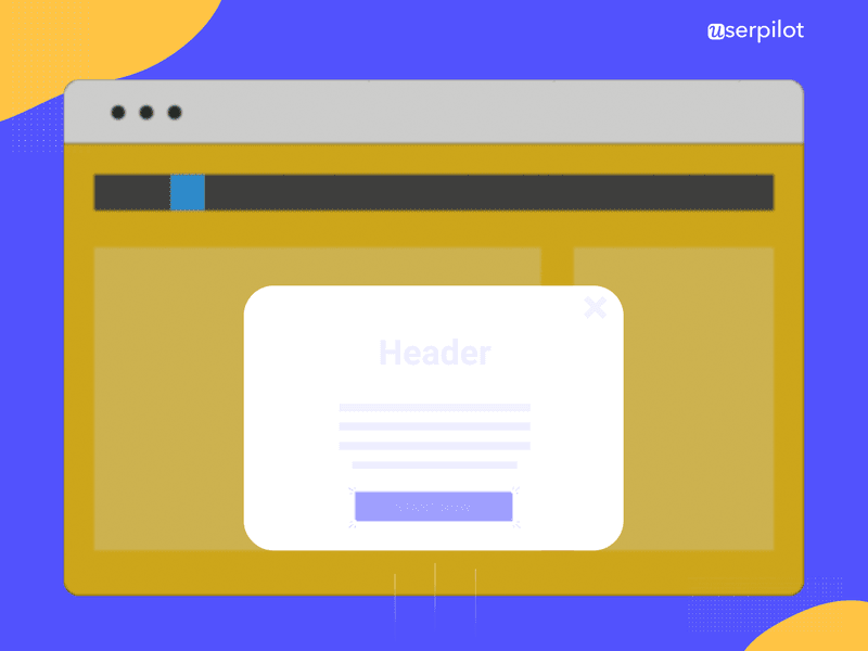 Modal translucent background.