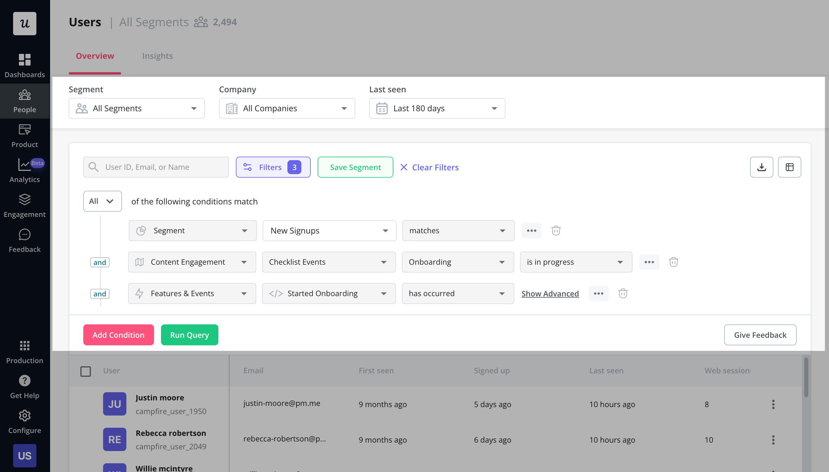 Segmentation in Userpilot 