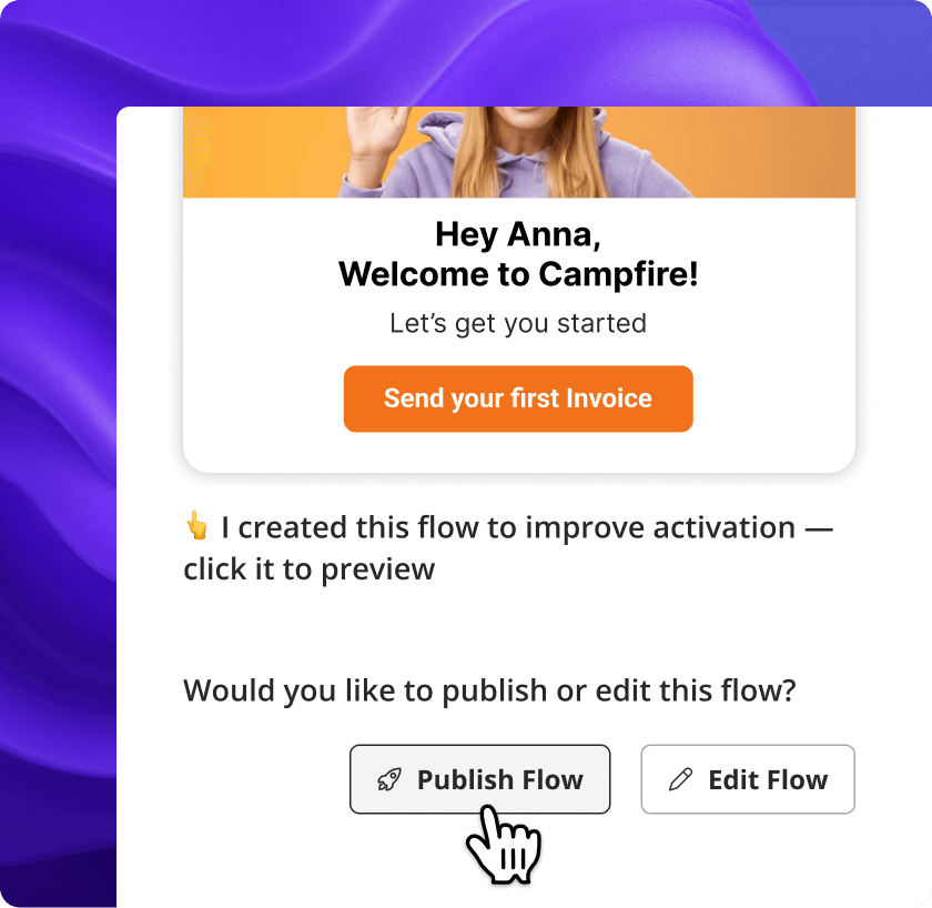 The Product Growth AI Agent analyzes product data and user insights (surveys, session replays), detects anomalies and drop-offs, clusters feedback, and explains the why behind friction.
Builds Solutions to the Problem