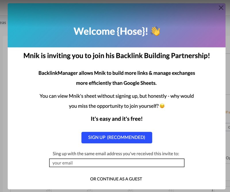 backlink manager io welcome screen 