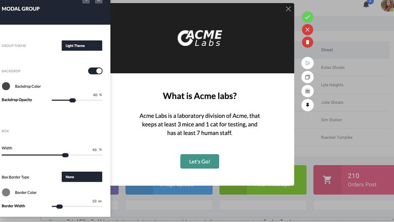 Userpilot template for Modals