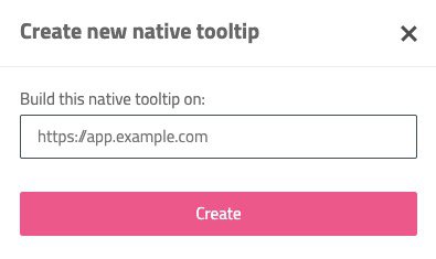 Native tooltip lightbox