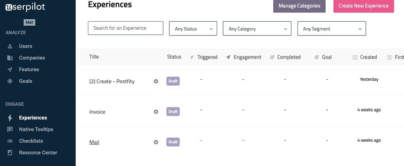 Tooltip experience flow