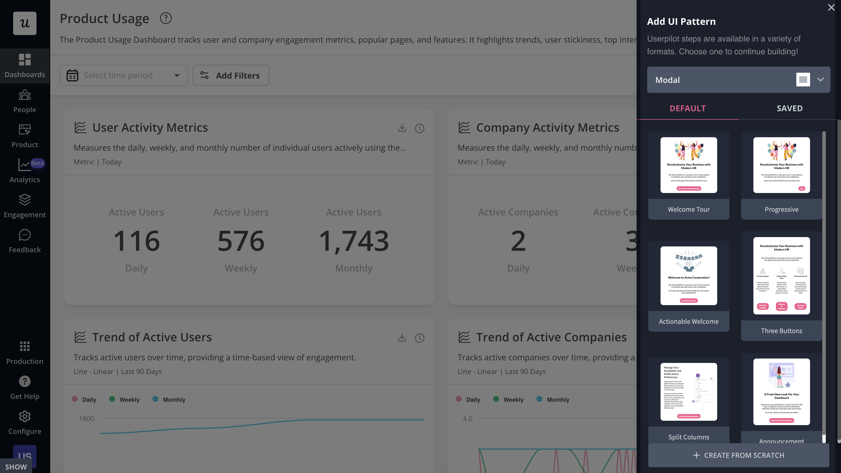Userpilot modal templates