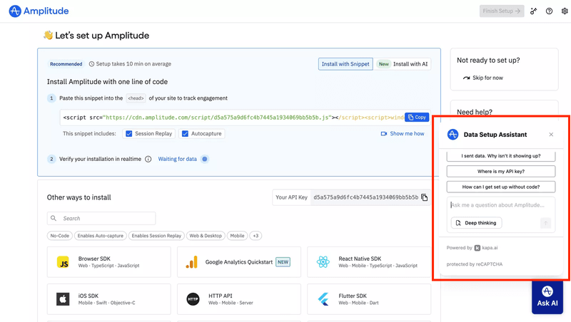 ai customer support amplitude