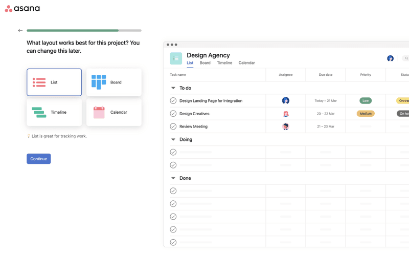 progress bar in welcome survey
