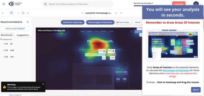 attention insights slideout2 - userpilot case study