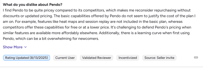 Audrey-review-pendo-competitors