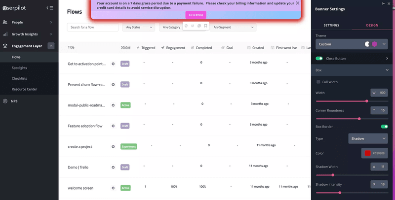 Use in-app banners to prevent involuntary churn