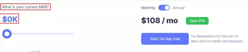 Baremetrics’ pricing structure
