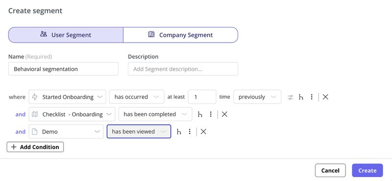 userpilot behavioral user segment