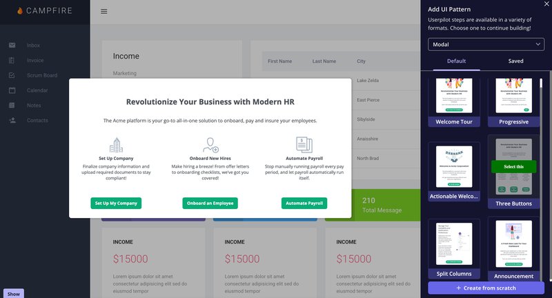 Branched onboarding experiences