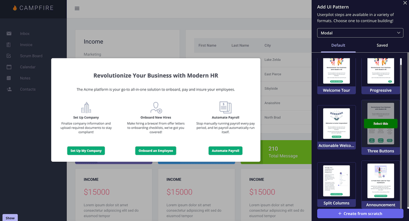  Userpilot dashboard building branched interactive product demo tours