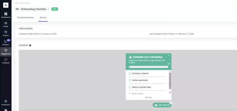 callbell customer onboarding software case study for userpilot