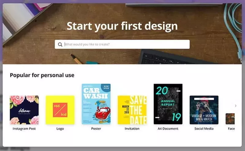 Personalized templates in Canva