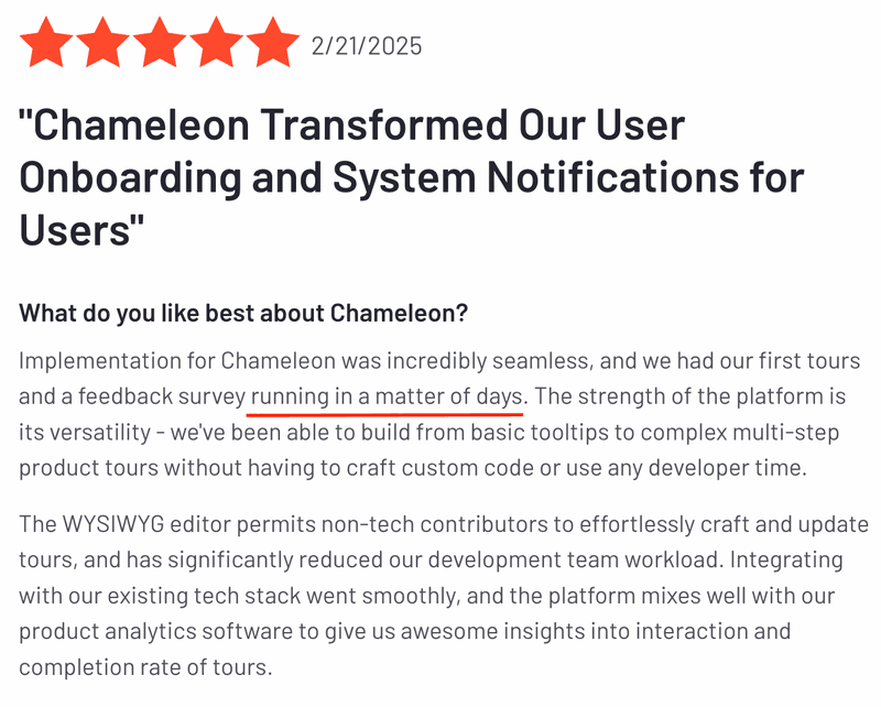Chameleon positive reviews
