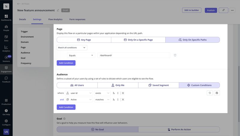 Userpilot audience targeting