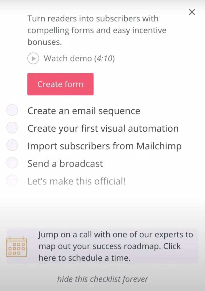 convertkit step 2 basic