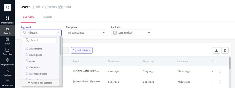 Userpilot NPS segmentation