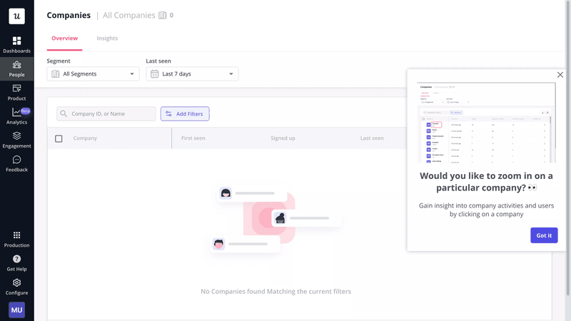 Create a secondary onboarding flow with Userpilot.