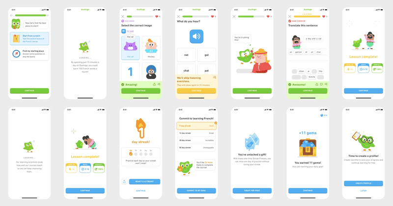 Duolingo's onboarding strategy: Awarding points and streaks to users