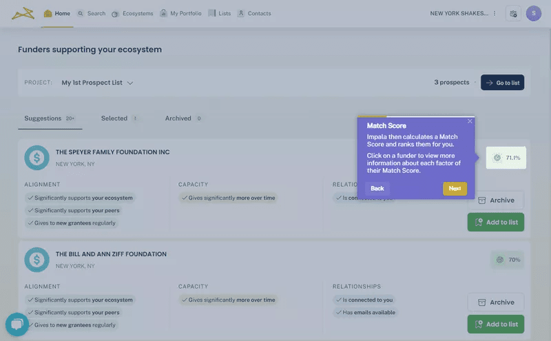 Impala improved feature production with Userpilot.