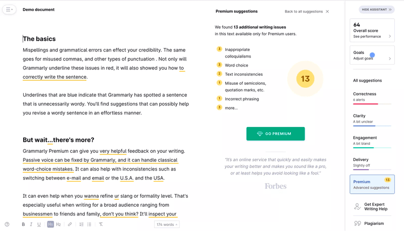 grammarly upgrade prompt