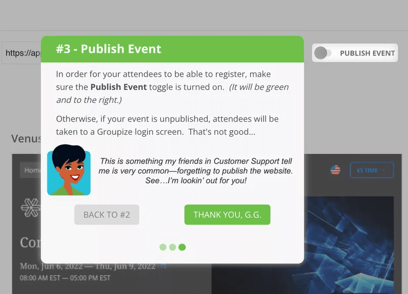 groupize in app tutorials