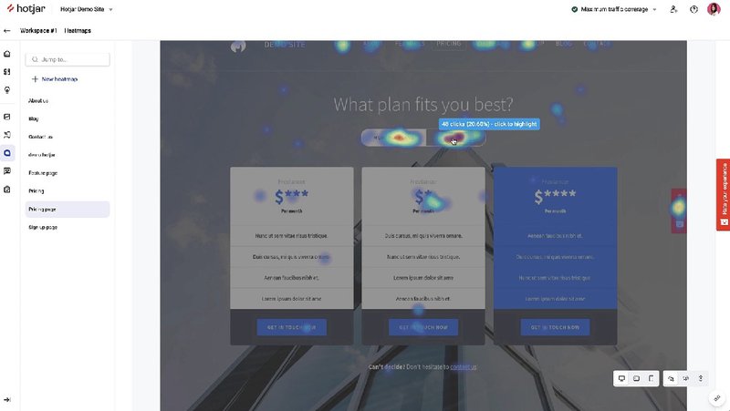 Hotjar customer engagement tool