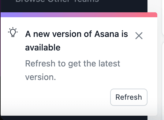 Screenshot of Asana tooltip.