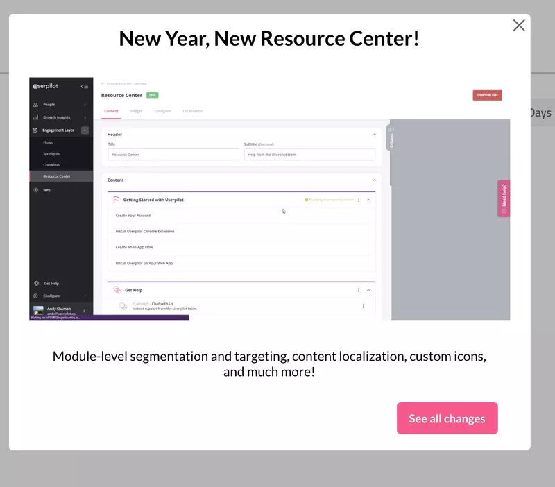 in-app-announcement-product-improvement-userpilot