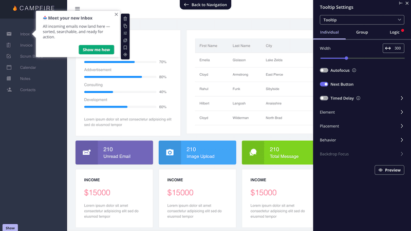 userpilot features tooltips