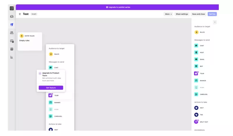 intercom pushing premium features