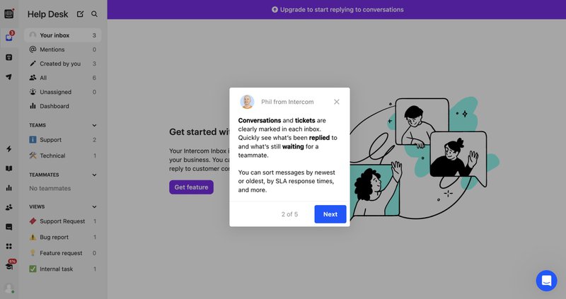 intercom onboarding experience