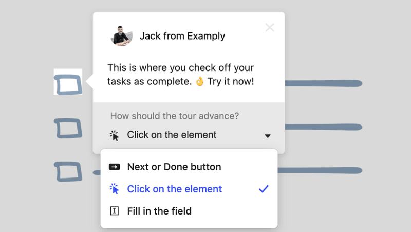 intercom product tour