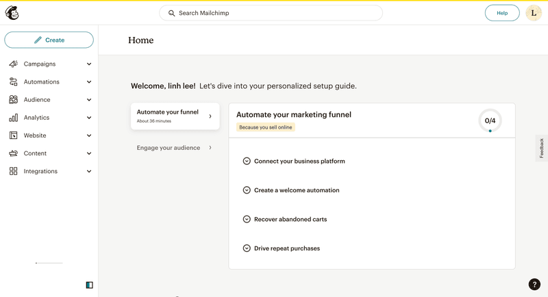 mailchimp ui example