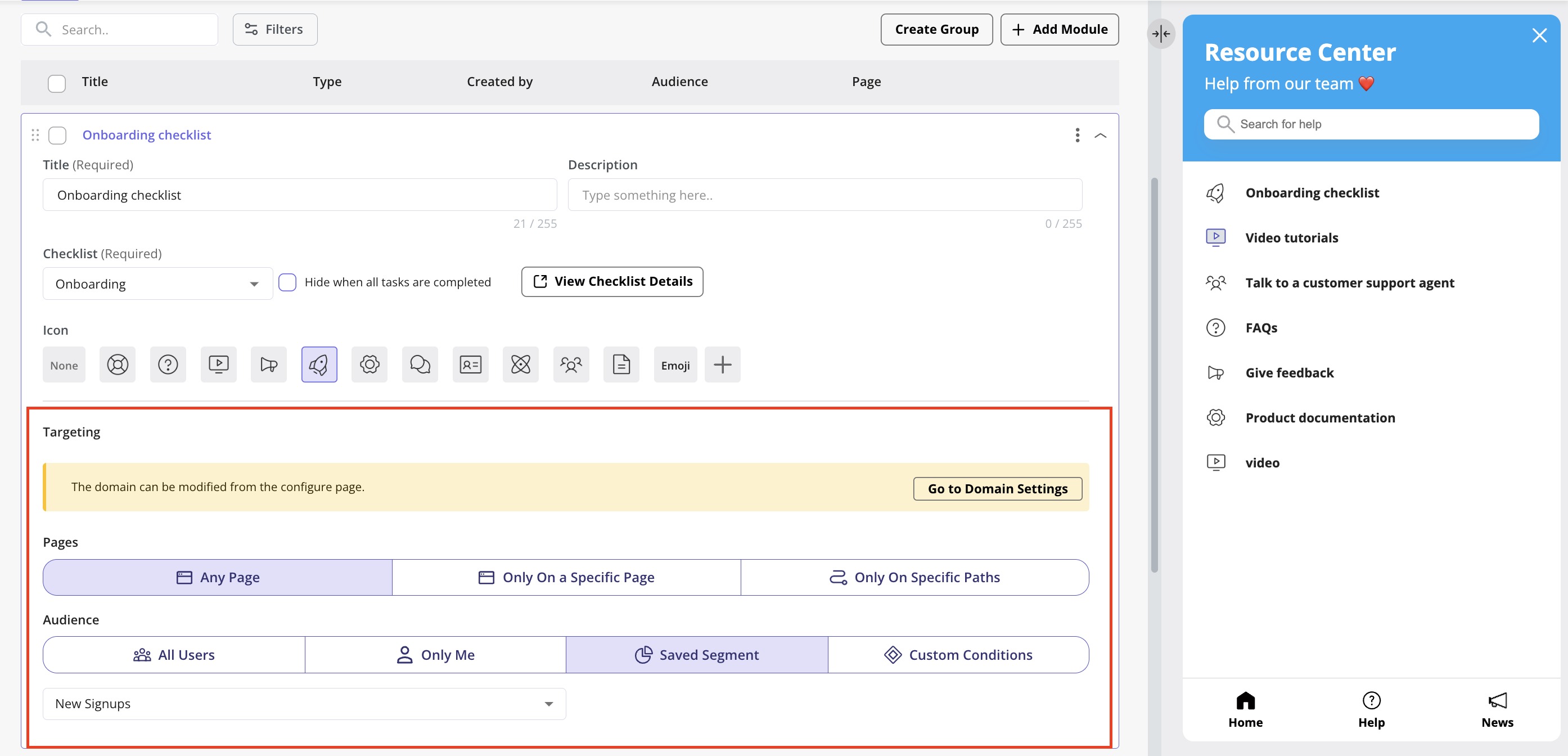 module-target-settings