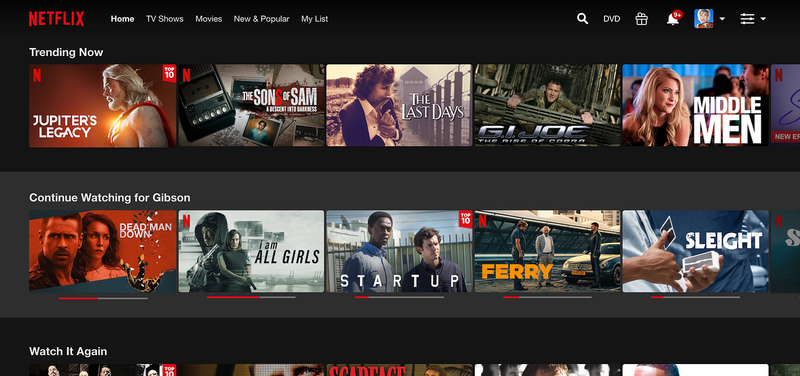netflix ui