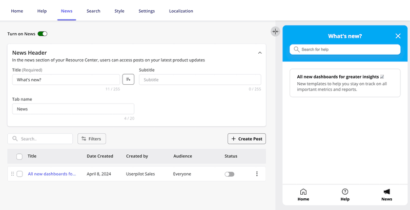 Add a news portal to your knowledge base