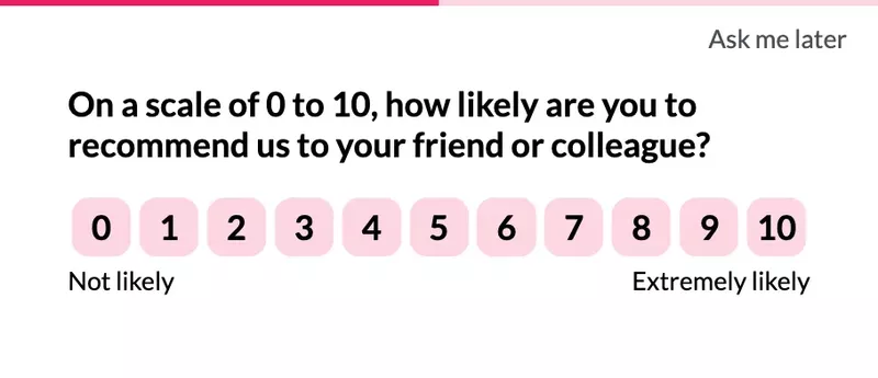Measure product value with a NPS survey in Userpilot