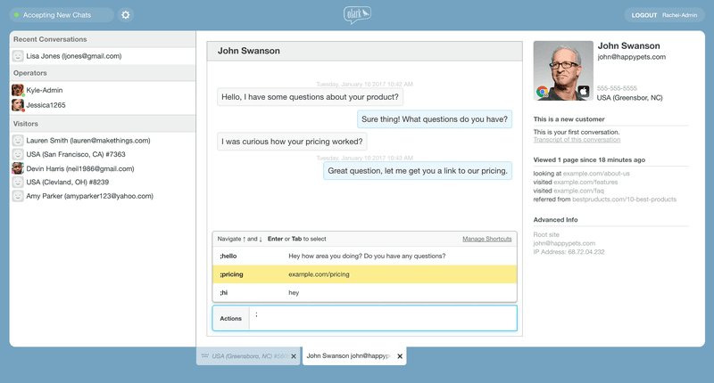 olark for user onboarding tools