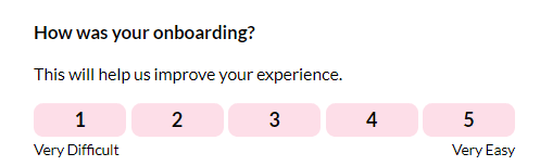 Onboarding survey