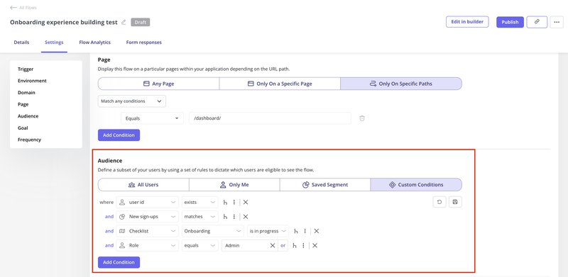 Userpilot segmentation and personalization settings