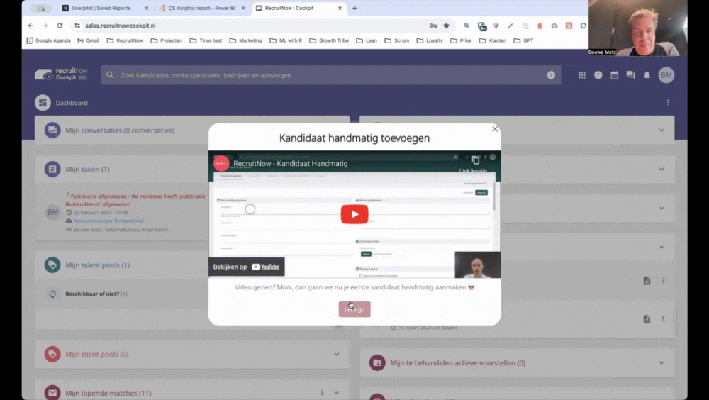 Self-service support types: Recruitnow’s onboarding flow