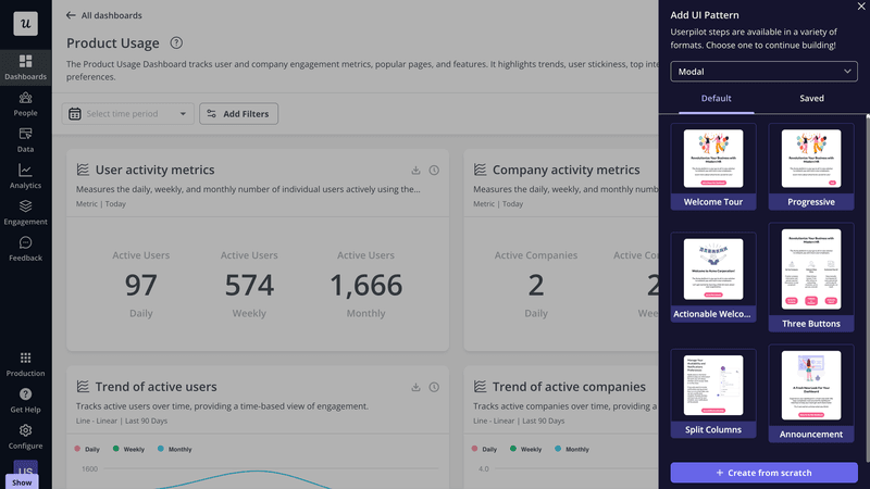 UI pattern template library