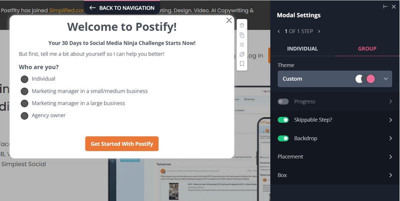 Postify welcome survey